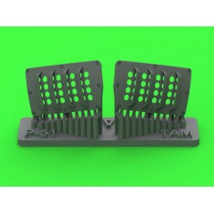 1/32 P-51 Mustang Carburator Air Filter Cover RAF Louvred Type Ver A for Tamiya