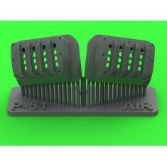 1/48 P-51 Mustang Carburetor Air Filter Cover RAF Louvred Type B for Airfix Kit