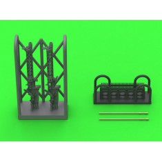 1/72 WWI German Machine Gun Spandau LMG 08/15 (2pcs) with Long Charging Handle Guns
