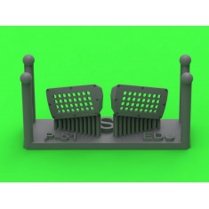 1/72 P-51 Mustang Carburator Air Filter Cover Standard Holed Type for Eduard kits