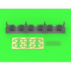1/350 IJN Type 96 25mm Twin Mount Late with Le Prieur Mechanical Sights (6pcs)