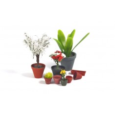 1/35 Flower Pots (9 different pots, height: 3mm - 1.5cm)