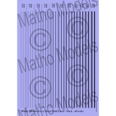 Decal Solid Lines #Black for All Scales