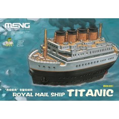 Cartoon Royal Mail Ship Titanic (length: 100mm, height: 64mm, snap-fit, pre-coloured)