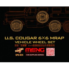 1/35 US Cougar 6x6 MRAP Vehicle Sagged Wheels Set (Resin)