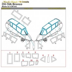 1/48 Rockwell OV-10A Bronco Masking for ICM kits