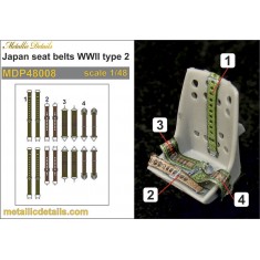 1/48 WWII Japanese Seatbelts 3D Decals Type #2