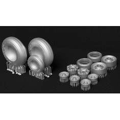 1/32 F-14A Tomcat Wheels with Separate Hubs