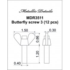 1/35 Butterfly Screws #3 (Resin, 12pcs)