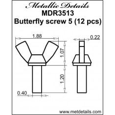 1/35 Butterfly Screw #5 (Resin, 12pcs)