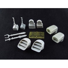 1/48 Harrier GR7/GR9 Swiveling Nozzles & Outrigger Wheels (10 resin parts & 4 PE)