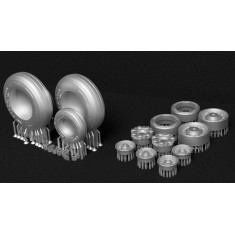 1/48 F-14A Tomcat Wheels with Separate Hubs