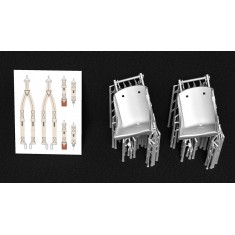 1/72 P-47 Thunderbolt Pilot Seats with Seatbelts (2pcs)