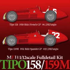 1/12 Full Detail kit - Tipo Ver.A: 158 1950 Rd.1 British GP/Rd.6 French GP/Rd.7 Italian GP