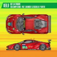 1/12 Ferrari 488GTE 2017 Ver.B - LM 24h Risi Competizione #82