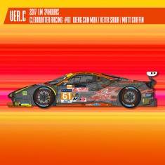 1/24 Ferrari 488 GTE Ver.C: 2017 LM 24h Clearwater Racing #61 W.S.Mok/K.Sawa/M.Griffin
