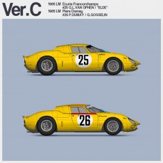 1/12 Fulldetail Kit - Ferrari 250LM Ver.C: 1965 24h Race #25 GLO/#26 PD/GG