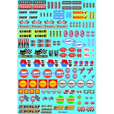 1/12, 1/20, 1/24 Sponsor Decals 1960's