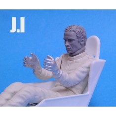 1/12 F1 Driver / Driving Figure Type 6 - J.I. (1 Resin Figure + Helmet)