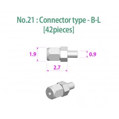 Metal Rivets Series No.21: Connector type-B-L (42pcs)