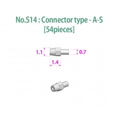 Metal Rivets Series No.S14: Connector type-A-S (54pcs)