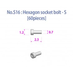 Metal Rivets Series for 1/9 Motorcycle No.S16: Hexagon Socket Bolt-S (60pcs)