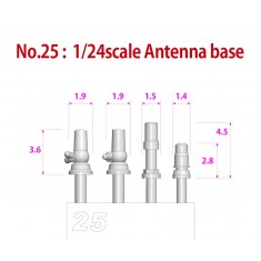 Metal Rivets Series No.25 for 1/24 Antenna Base