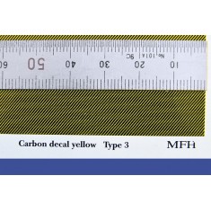 Carbon Decal Yellow [Kevlar] Type 3 for 1/20 1/24 kits