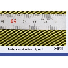 Carbon Decal Yellow [Kevlar] Type 4 for 1/12 kits