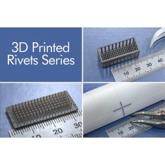 3D Printed Rivets Series for 1/12 158F1/512F1 (Head 0.8mm, Shaft 0.5mm, Approx. 1080pcs)