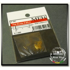 Flat rivets 0.6/0.4 (50pcs)