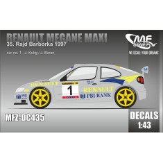 1/43 Renault Megane Maxi J. Kulig Decal for IXO/Altaya/Vitesse kits