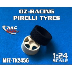 1/24 OZ-Racing Wheels, 18" Pirelli Tyres for Hasegawa Ford Focus RS WRC 99-2003