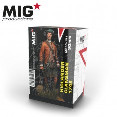 90mm Scale Highlander Clansman 1746 Resin Figure
