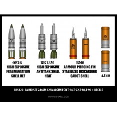 1/35 Modern Russian Armour Ammo Set - T-64/72/80/90 2A46M 125mm Gun w/Decals