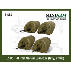 1/35 T-34 Front Machine Gun Mount (4 type) set #1 for Dragon/Zvezda/Trumpeter kits