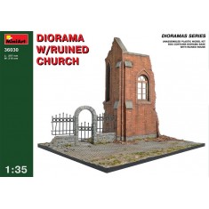 1/35 Diorama w/Ruined Church (Ruined House+Diorama Base, Base Size:257mm x 216mm)