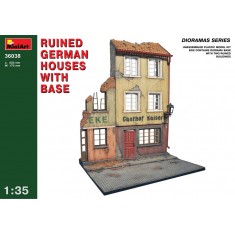 1/35 Ruined German Houses w/base (2 Ruined Buildings+Diorama Base,Base Size:222mm x 172mm)