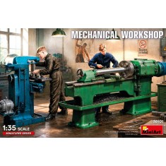 1/35 Mechanical Workshop - Industrial Machinery with 2 Figures
