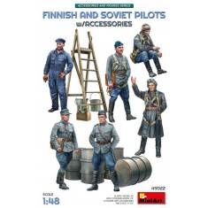 1/48 Finnish and Soviet Pilots with Accessories (6 figures)