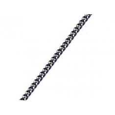 1m Twist Oval Black Chain (1.5 x 1.2 x 0.3mm)