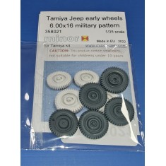 1/35 Jeep 6.00 x 16 Military Pattern Early Wheels for Tamiya ktis