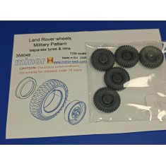 1/35 Land Rover 7.50 Military Standard Wheels (separate rims)