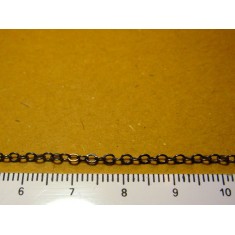 Black Oval Chain (Chain Length: 1 meter; Each Link Size: 2.6mm x 2.0mm x 0.4mm)