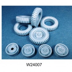 1/24 7.50x16 Military Pattern Wheels  for Italeri Land Rover kits