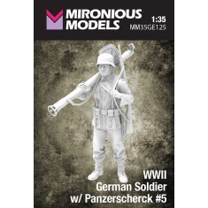 1/35 WWII German Soldier with Panzerscherck #5