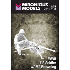 1/35 WWII US Soldier with M2 Browning