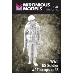 1/35 WWII US Soldier with Thompson #8