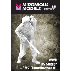 1/35 WWII US Soldier with M2 Flamethrower #1