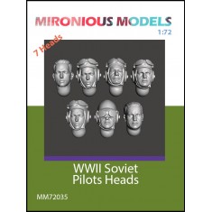 1/72 WWII Russian Pilots Heads (7 figures)
